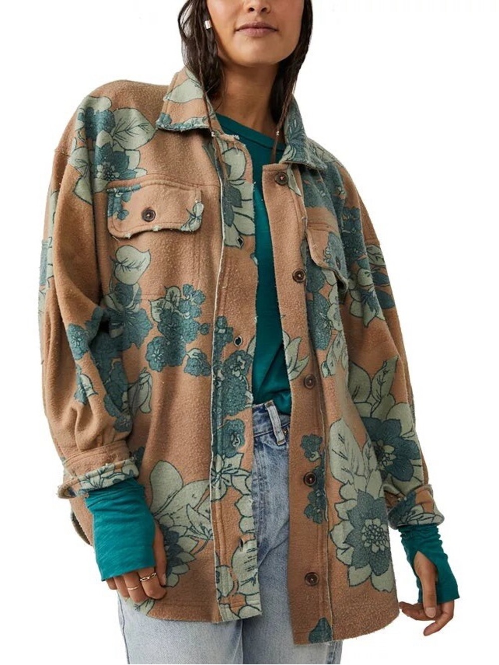 Free People Women’s Printed Ruby Jacket. Size Large.